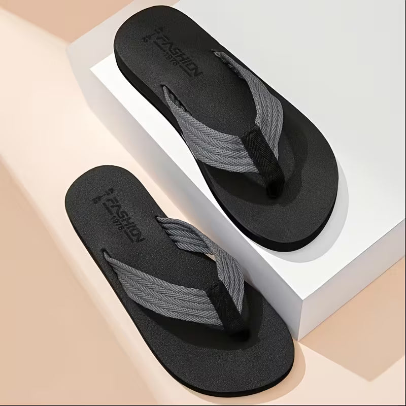 Men's Flip Flops - Comfortable, Non Slip Thick Soled Summer Sandals