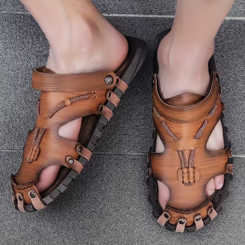 Plus Size Men's Handmade Casual Sandals Slippers
