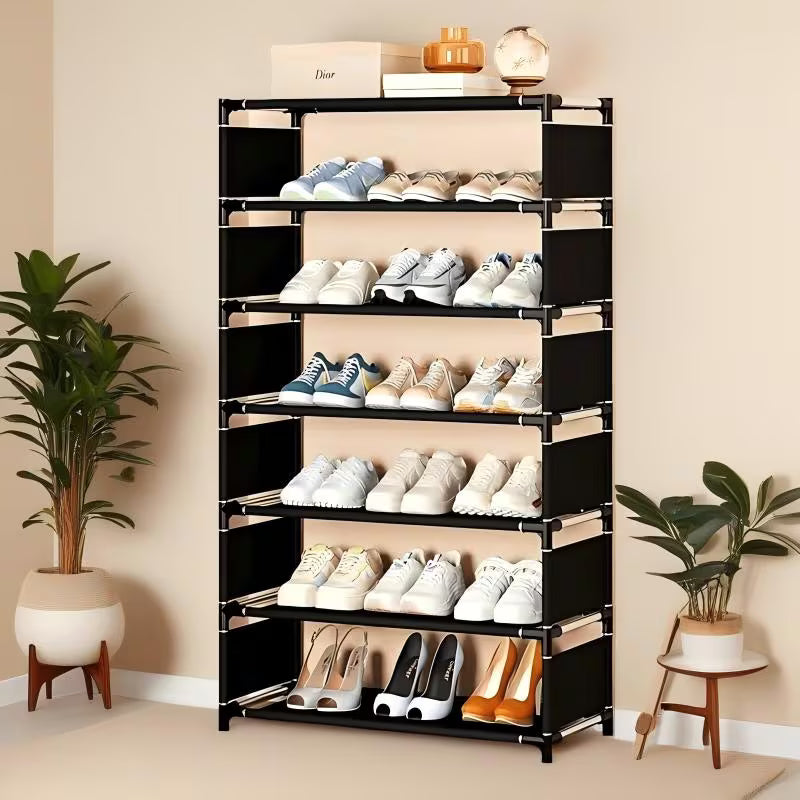 1pc Space-Saving 5/6/7 Tier Shoe Rack