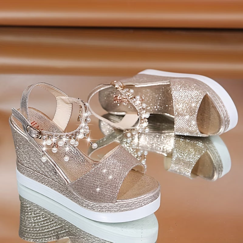 Slope With Bead Sandals for Women 888