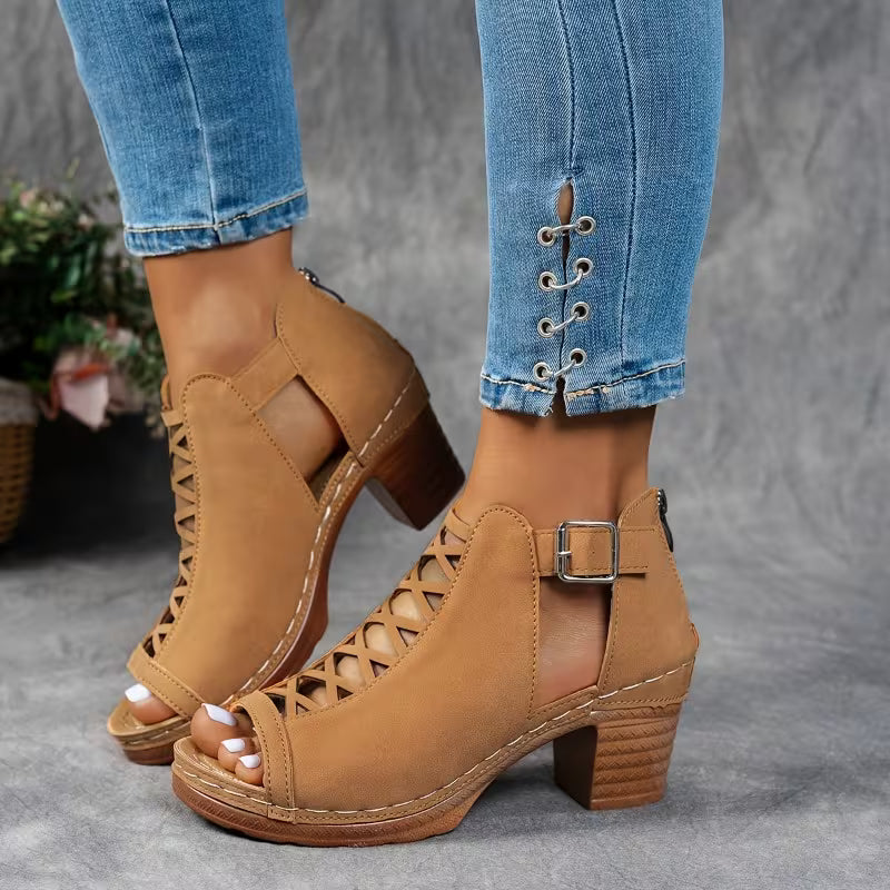 Women'S Summer Black Classic Fashion Wedge Sandals