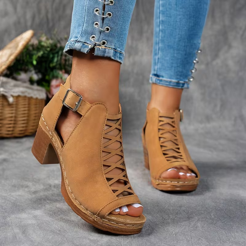 Women'S Summer Black Classic Fashion Wedge Sandals