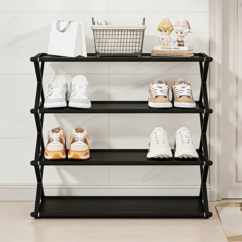 X-Shaped Multi-Functional Shoe Storage System, Multi-Layer