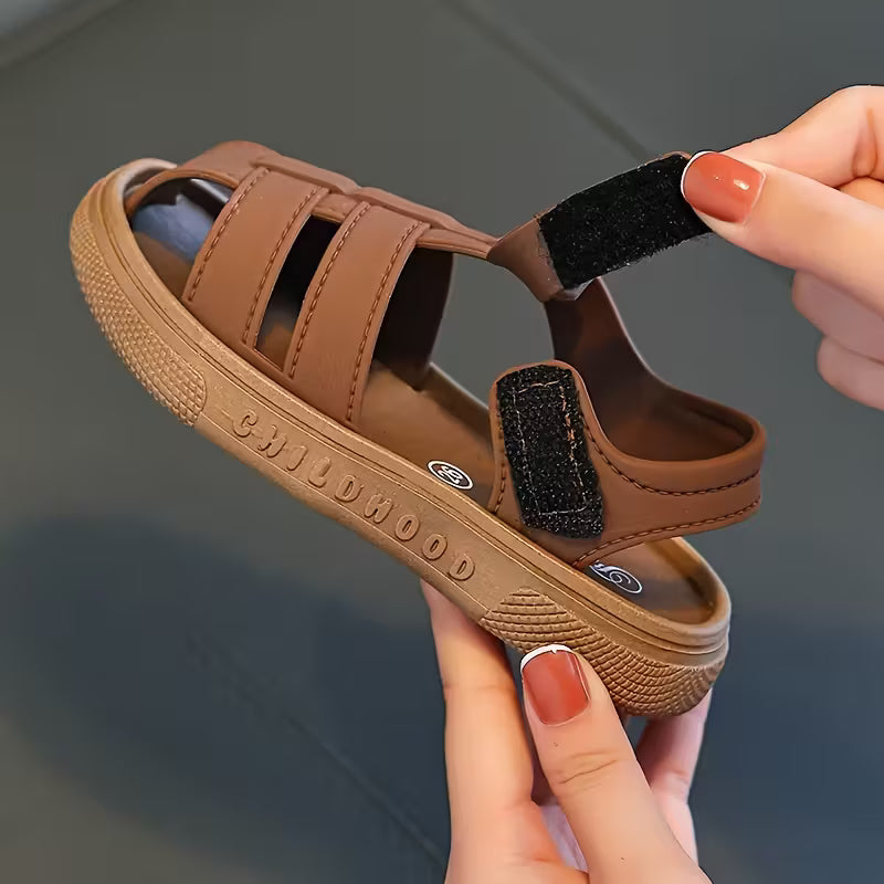 -Top Sandals with Closure Breathable PVC Casual Shoes