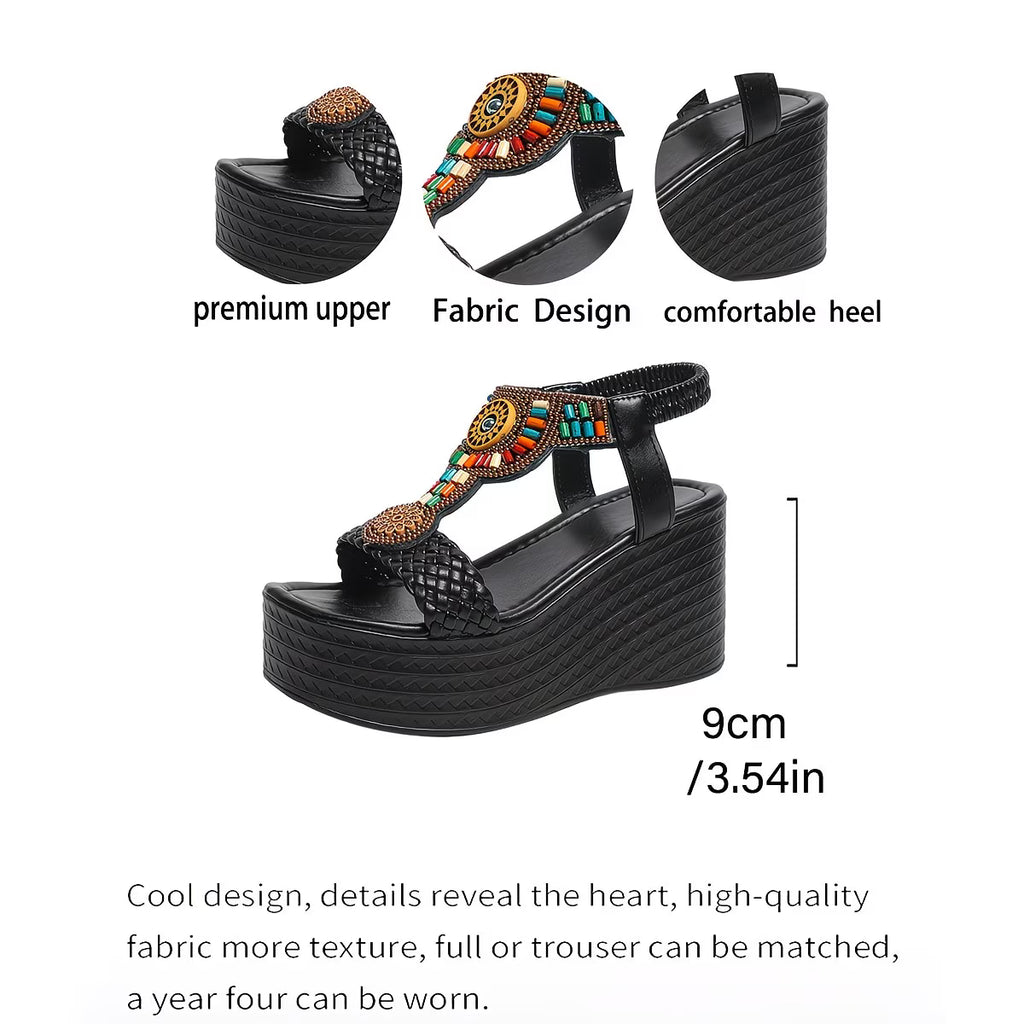 Summer Bohemian Style Women's Wedge Heel Platform