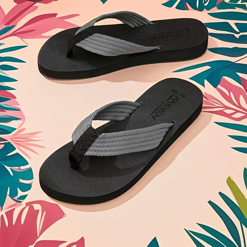 Men's Flip Flops - Comfortable, Non Slip Thick Soled Summer Sandals