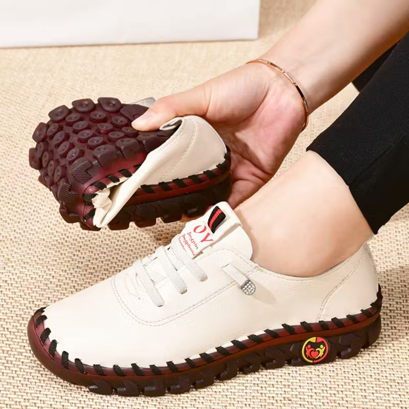 Casual Women Shoes Platform Loafers Lace Up Flats