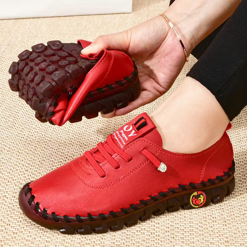 Casual Women Shoes Platform Loafers Lace Up Flats