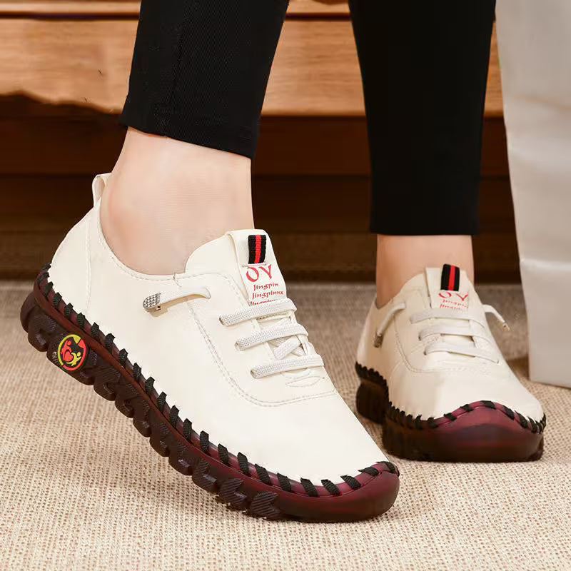 Casual Women Shoes Platform Loafers Lace Up Flats