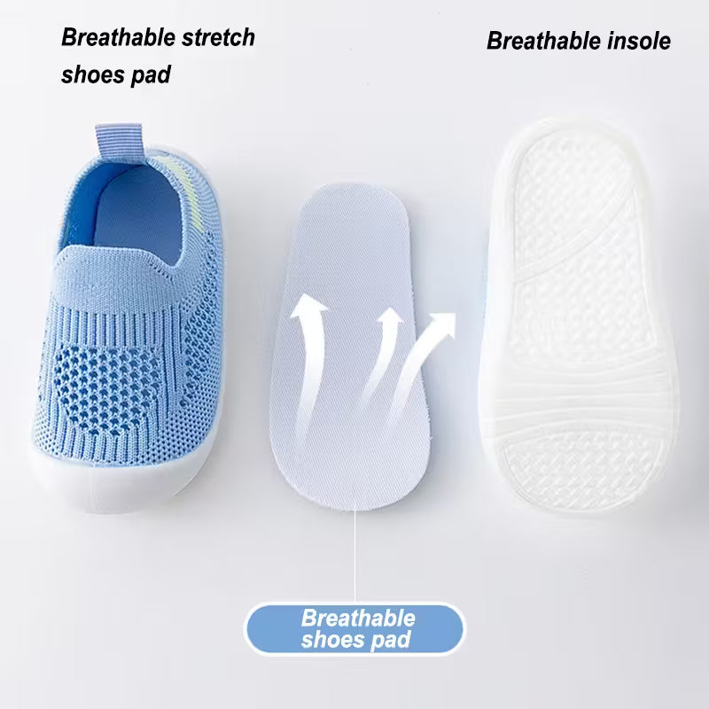 Breathable Mesh Slip-On Sneakers for Toddlers