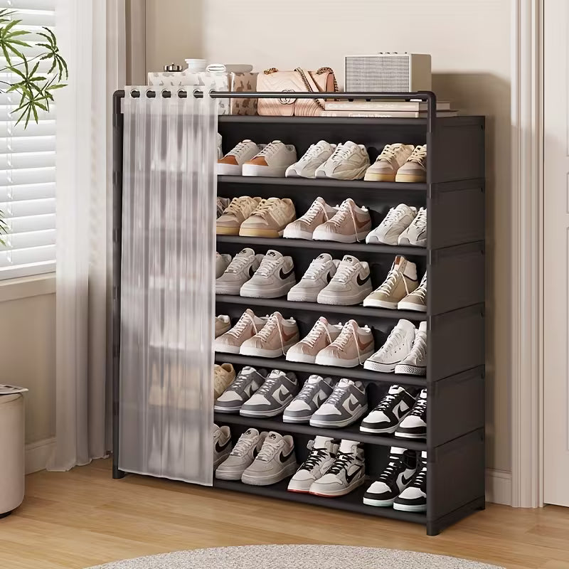 1 Set - Dustproof Transparent Retail Shoe Display Cabinet, Foldable,
