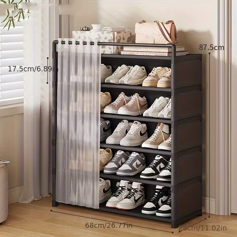 1 Set - Dustproof Transparent Retail Shoe Display Cabinet