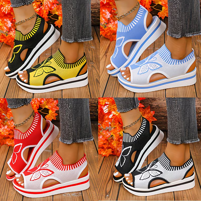 Breathable Knitted Mesh Women'S Casual Sandals