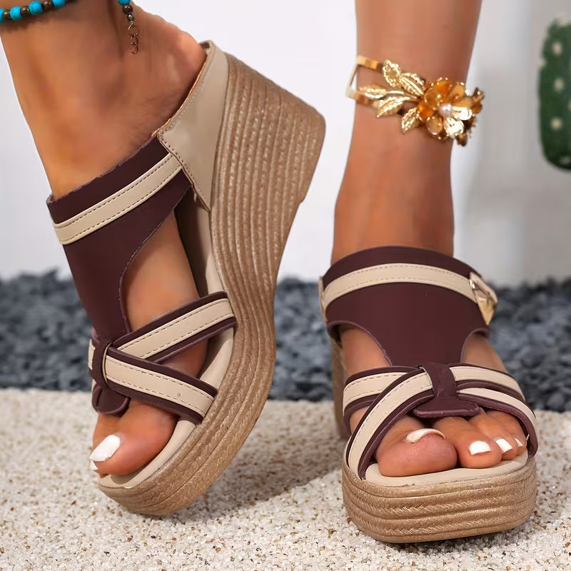 Same Slope Heel Black Heart Slippers, Women Shoes
