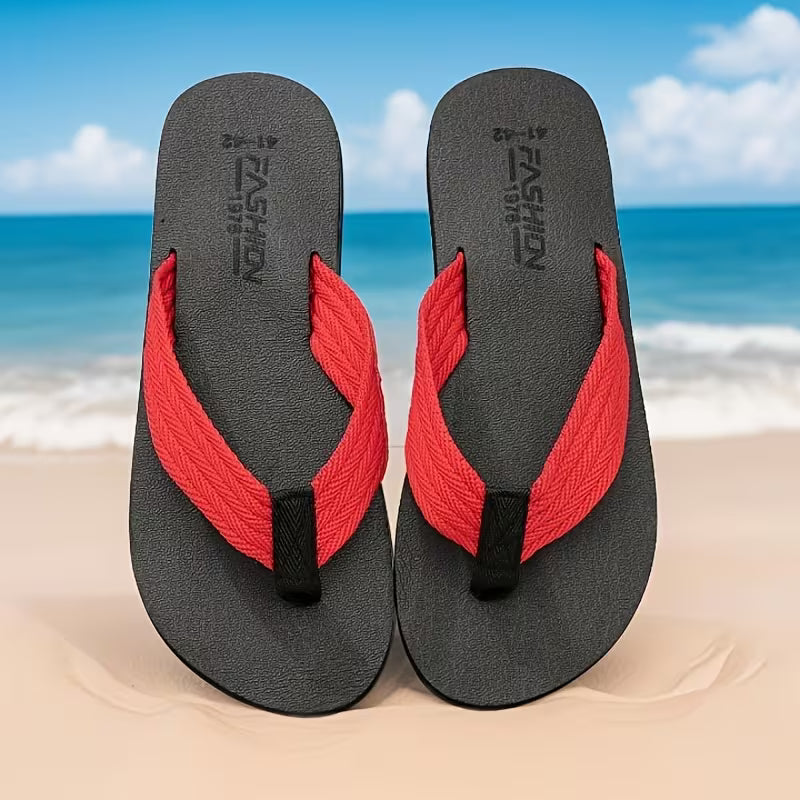 Men's Flip Flops - Comfortable, Non Slip Thick Soled Summer Sandals