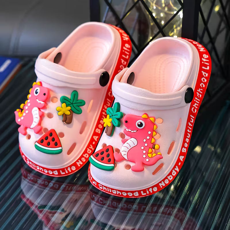 New Kids' Dinosaur Pattern Sandals with EVA Soft Sole