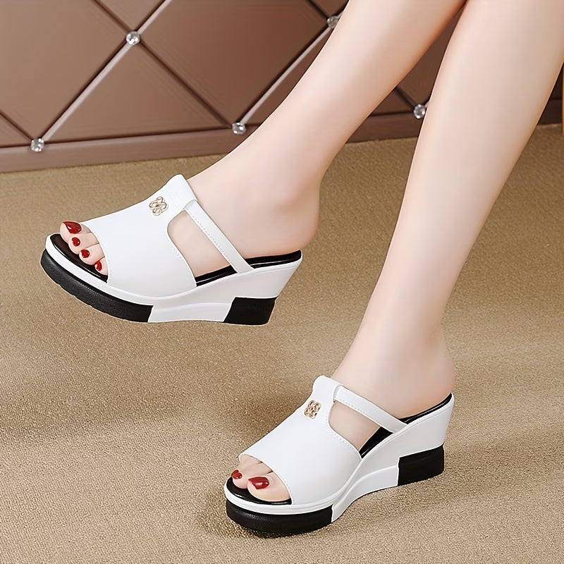 Women's Fashion Slip-On Slippers with Thick Sole