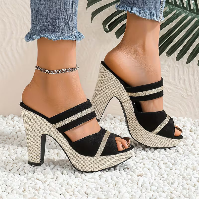 Women'S Casual And Comfortable High-Heeled Sandals