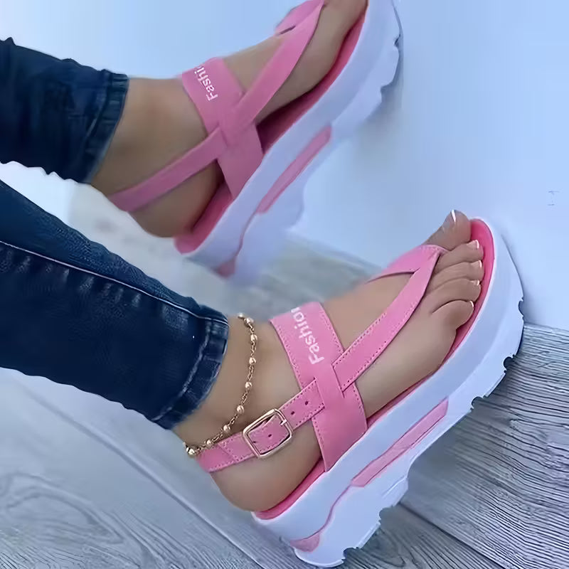 Summer Women'S Easy Solid Color Wedge Sandals