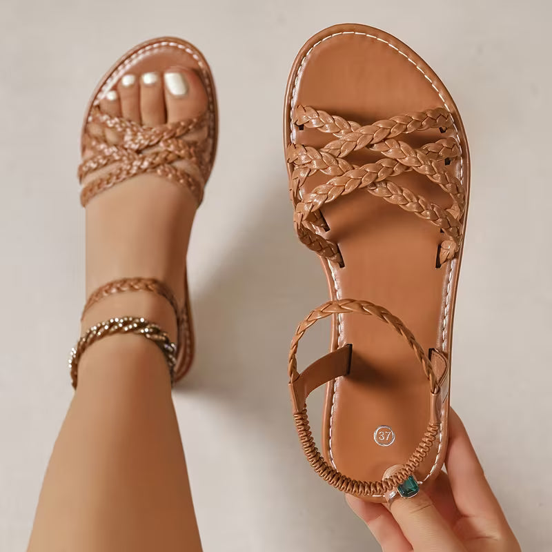 Korean-Style Casual Flat Sandals for Women
