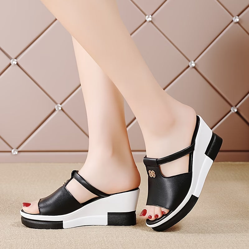 Women's Fashion Slip-On Slippers with Thick Sole