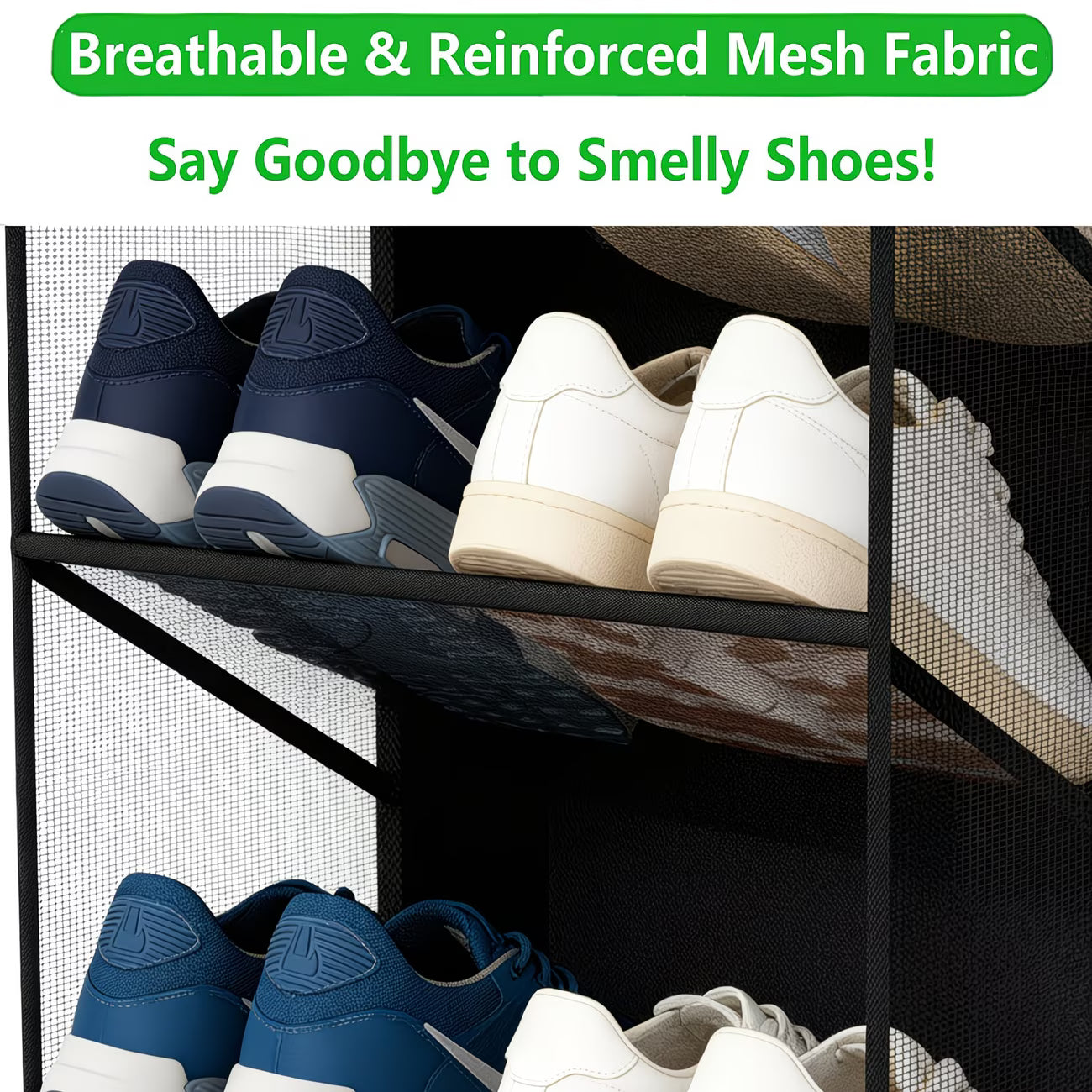 -Door Shoe Organizer with 30 Pairs Capacity