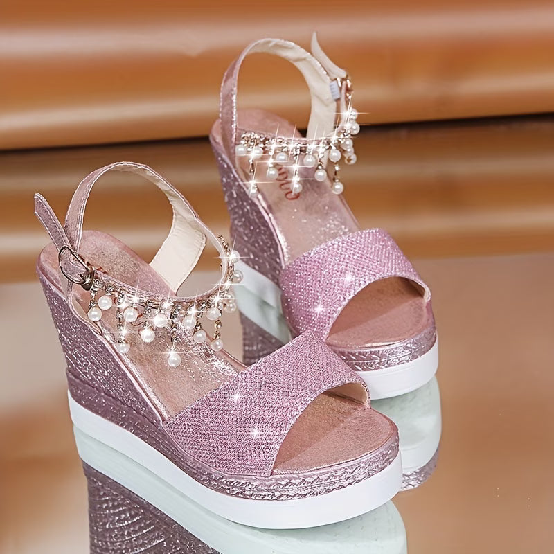 Slope With Bead Sandals for Women 888