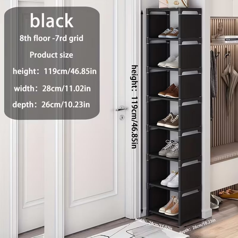 1 pc 4/6/8-Tier Space-Saving Metal Shoe Rack