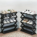 X-Shaped Multi-Functional Shoe Storage System, Multi-Layer