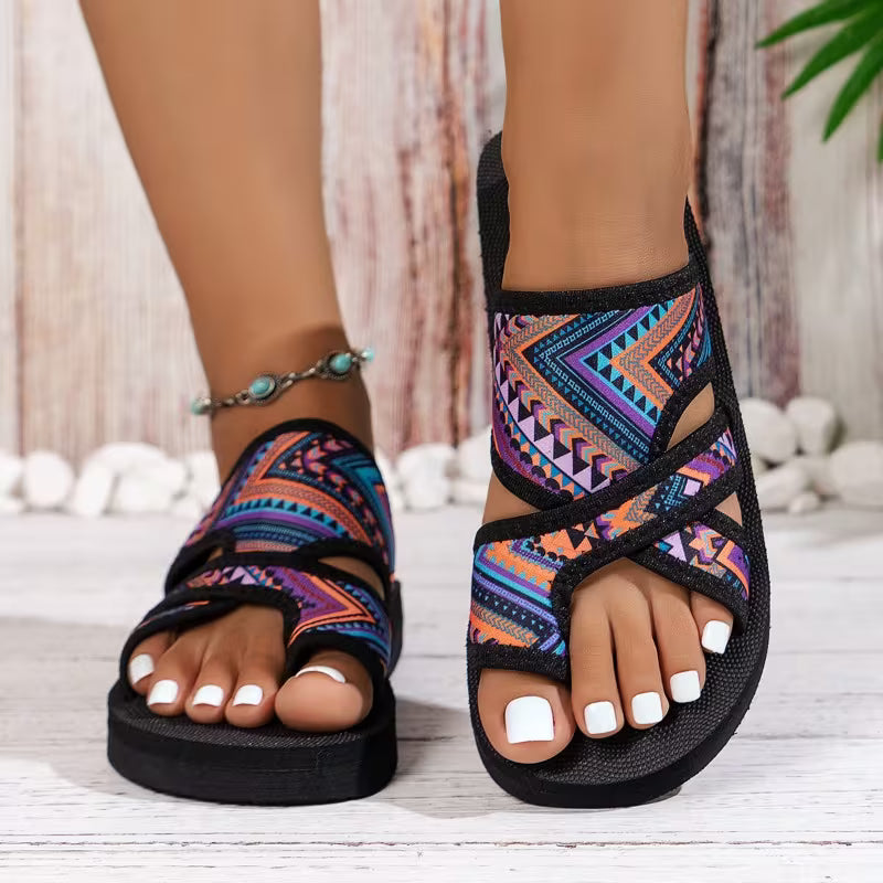 Women'S Flip-Flops with Irregular Patterns, Women Shoes
