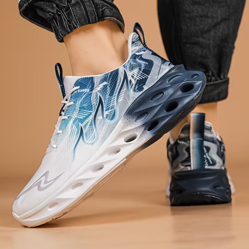 Men's Casual Sneakers, Flame Fashion Shoes,