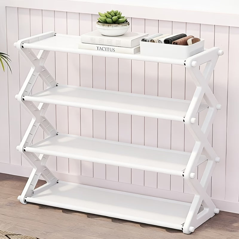 X-Shaped Multi-Functional Shoe Storage System, Multi-Layer