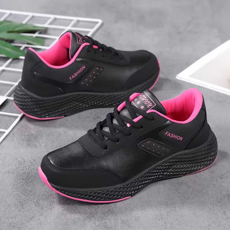Fashionable Trendy Women's Black Athletic Running Shoes