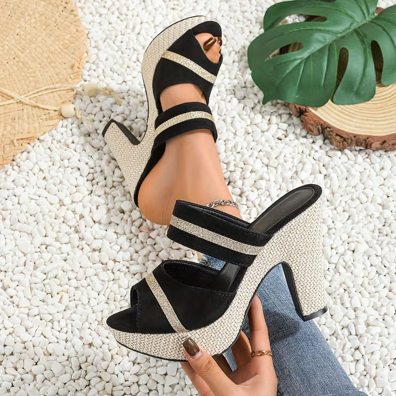 Women'S Casual And Comfortable High-Heeled Sandals