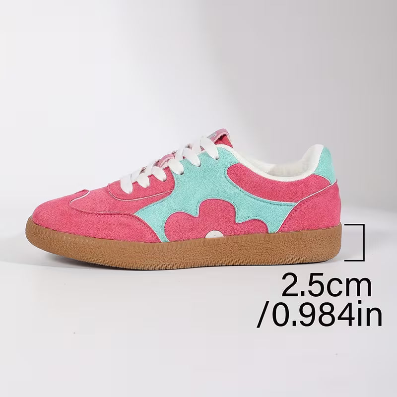 Women's Pink &amp; Mint Green Colorblock Casual Sneakers