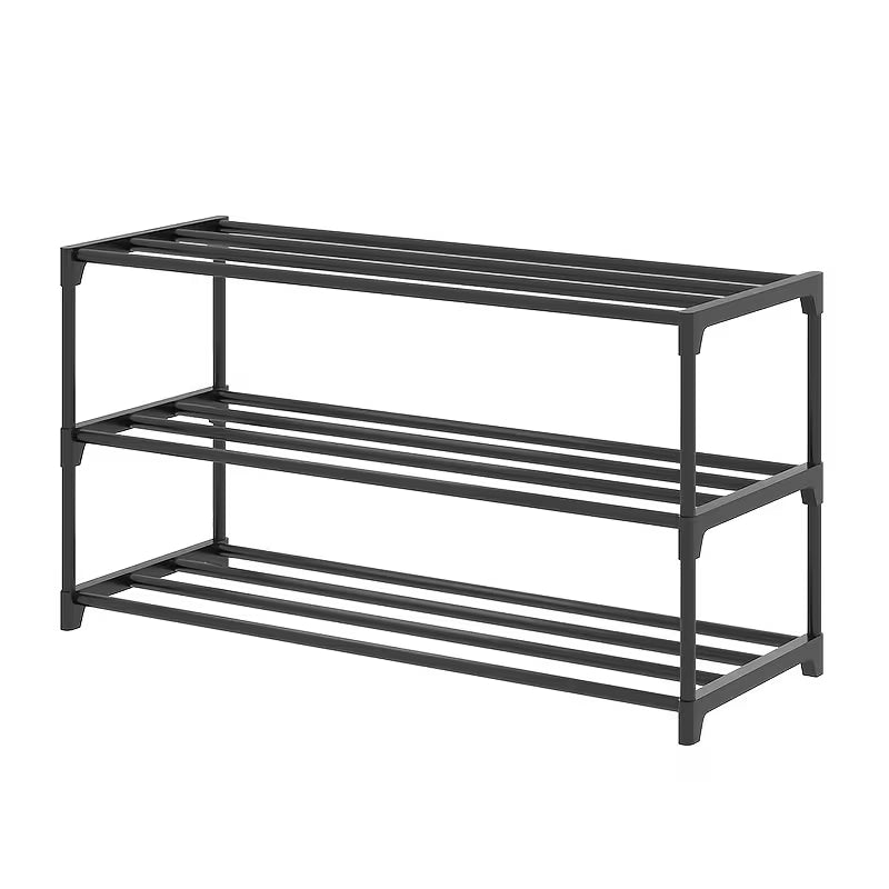 Multi-Tier Metal Shoe Rack, Space-Saving Under-Bed