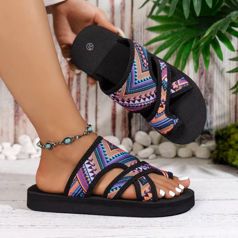 Women'S Flip-Flops with Irregular Patterns, Women Shoes