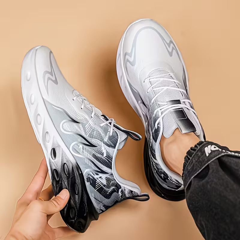 Men's Casual Sneakers, Flame Fashion Shoes,