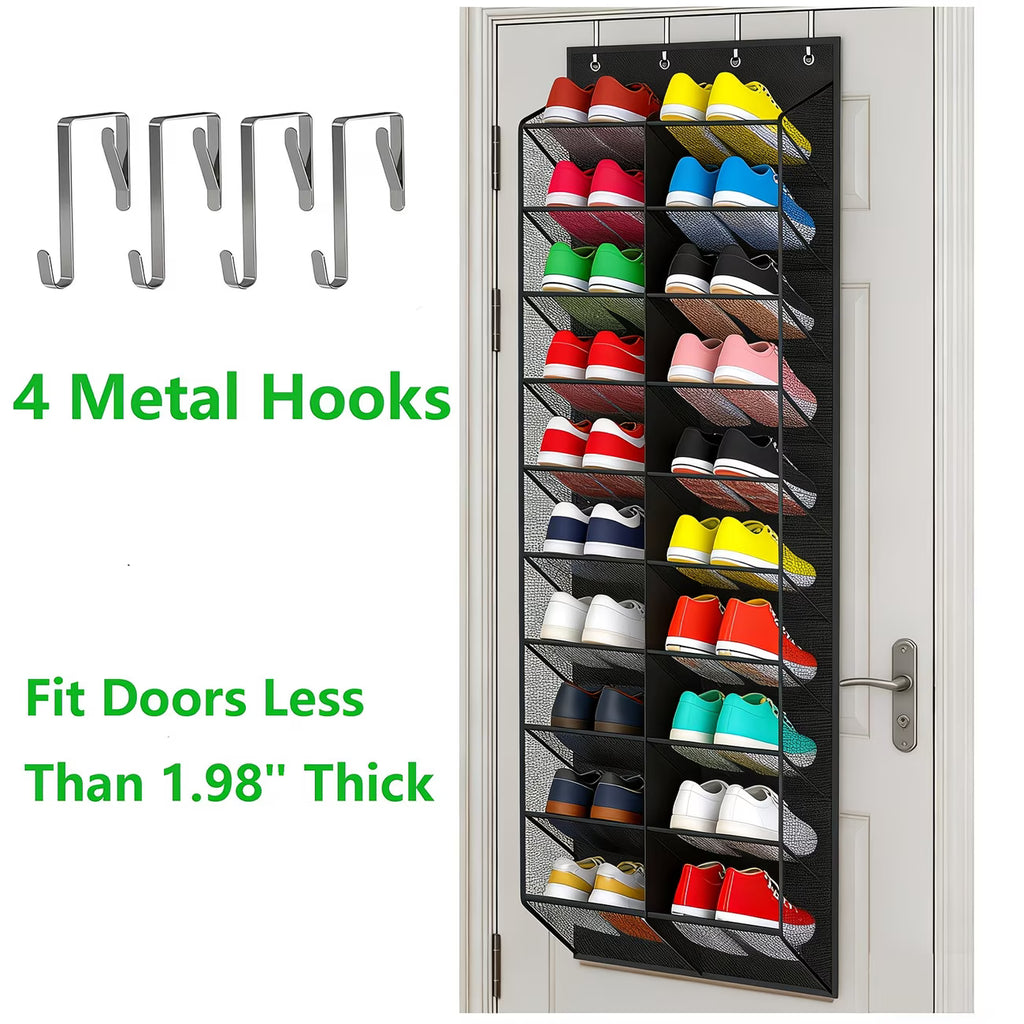 -Door Shoe Organizer with 30 Pairs Capacity