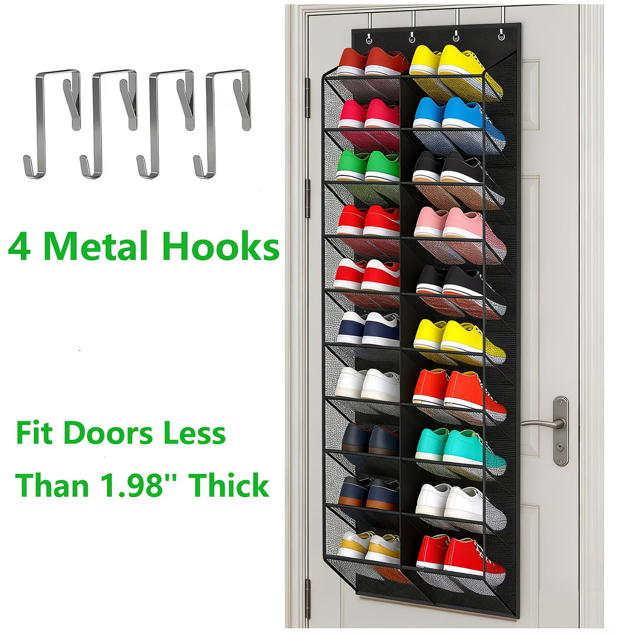 -Door Shoe Organizer with 30 Pairs Capacity