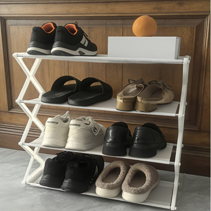 X-Shaped Multi-Functional Shoe Storage System, Multi-Layer