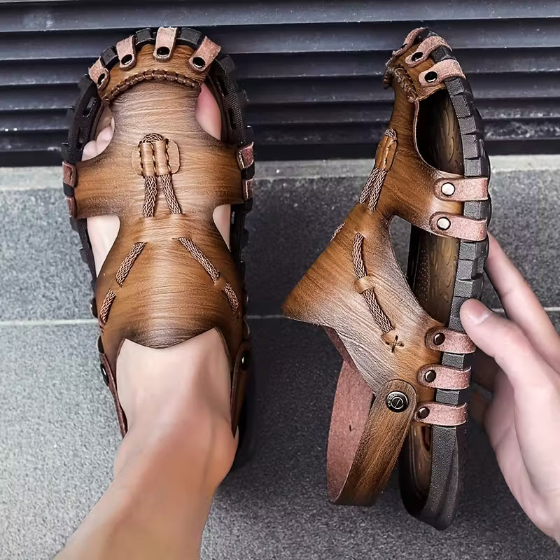 Plus Size Men's Handmade Casual Sandals Slippers