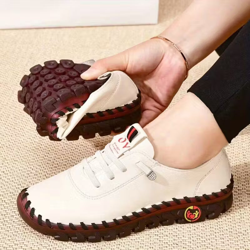 Casual Women Shoes Platform Loafers Lace Up Flats