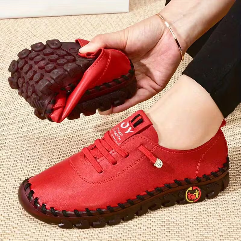 Casual Women Shoes Platform Loafers Lace Up Flats