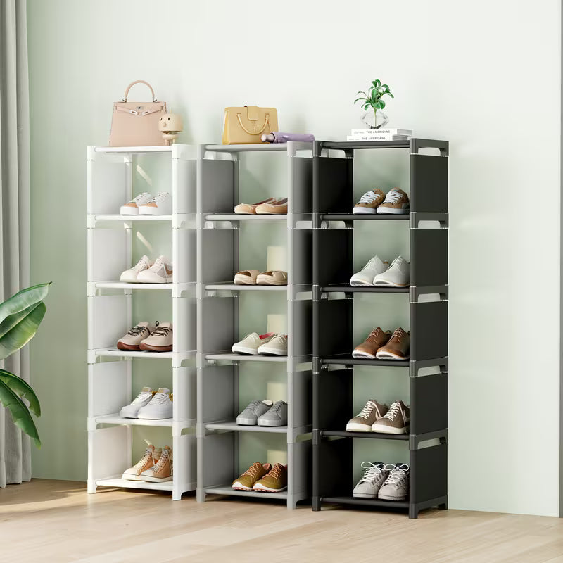 1 pc 4/6/8-Tier Space-Saving Metal Shoe Rack