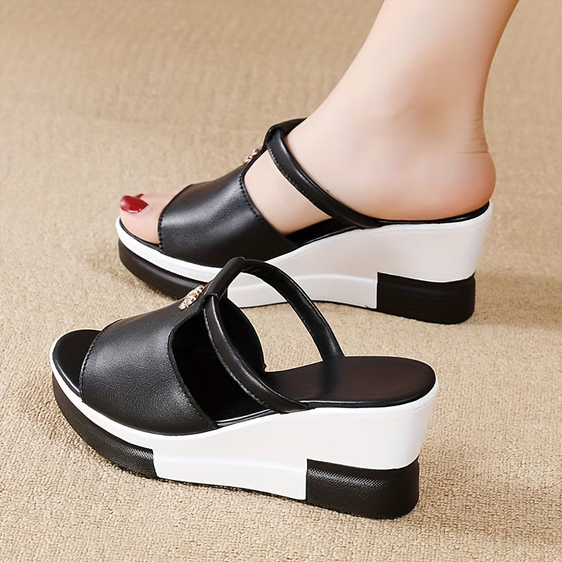Women's Fashion Slip-On Slippers with Thick Sole