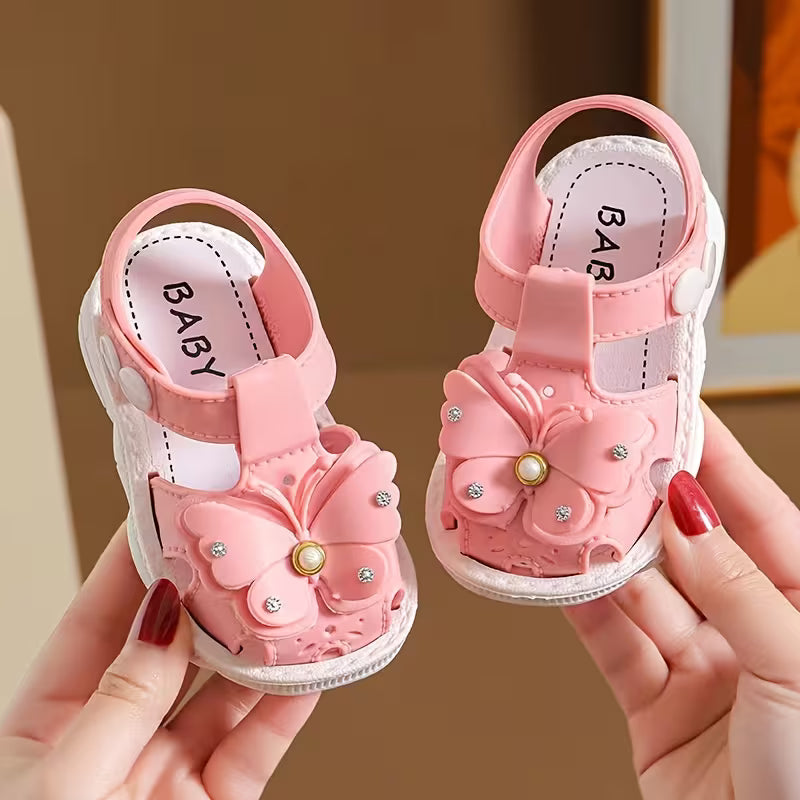 Girls' Sandals, Breathable Infant Toddler Walking Shoes