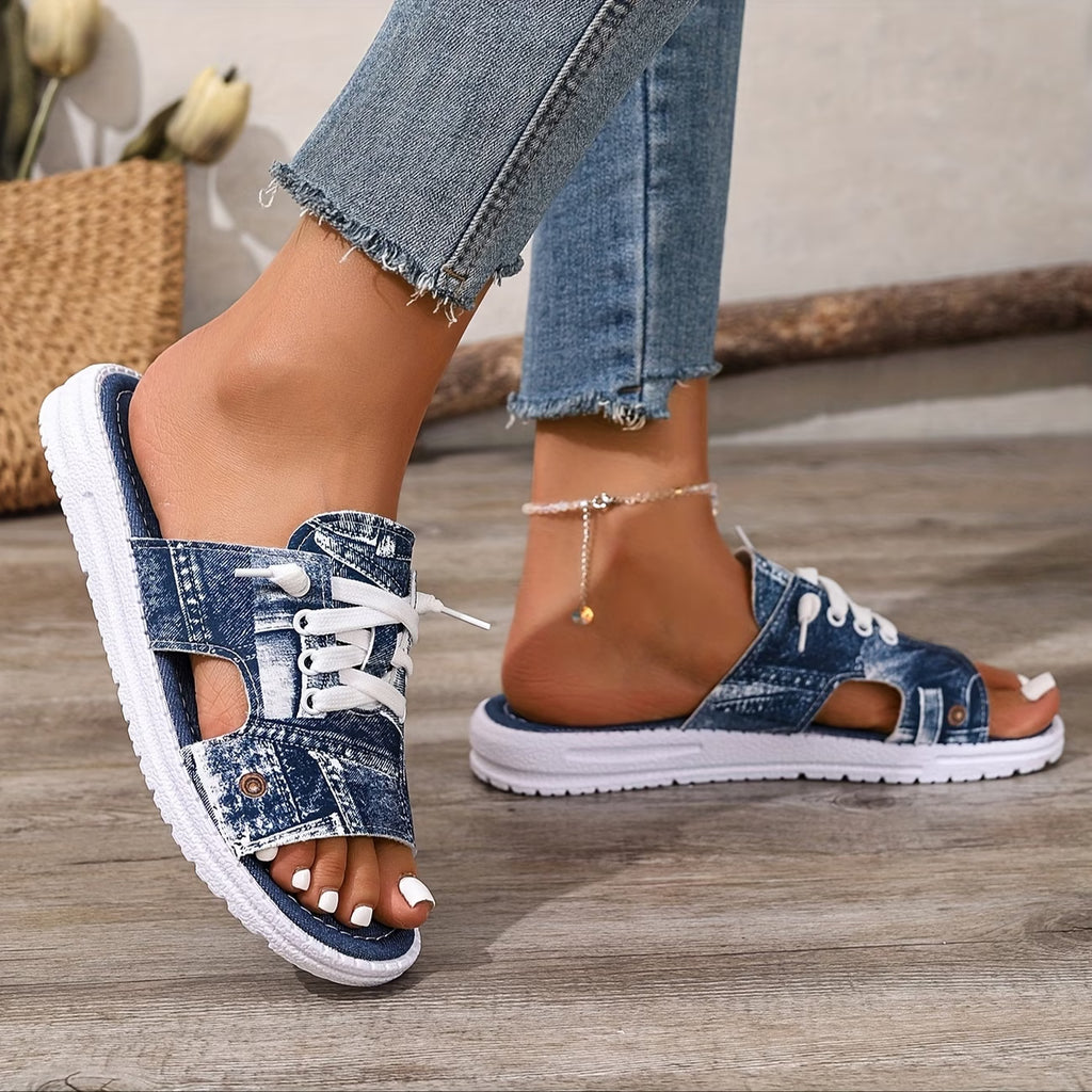 Women's  Geometric Beach Sandals  Slip- Open-Toe