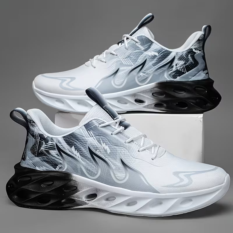 Men's Casual Sneakers, Flame Fashion Shoes,