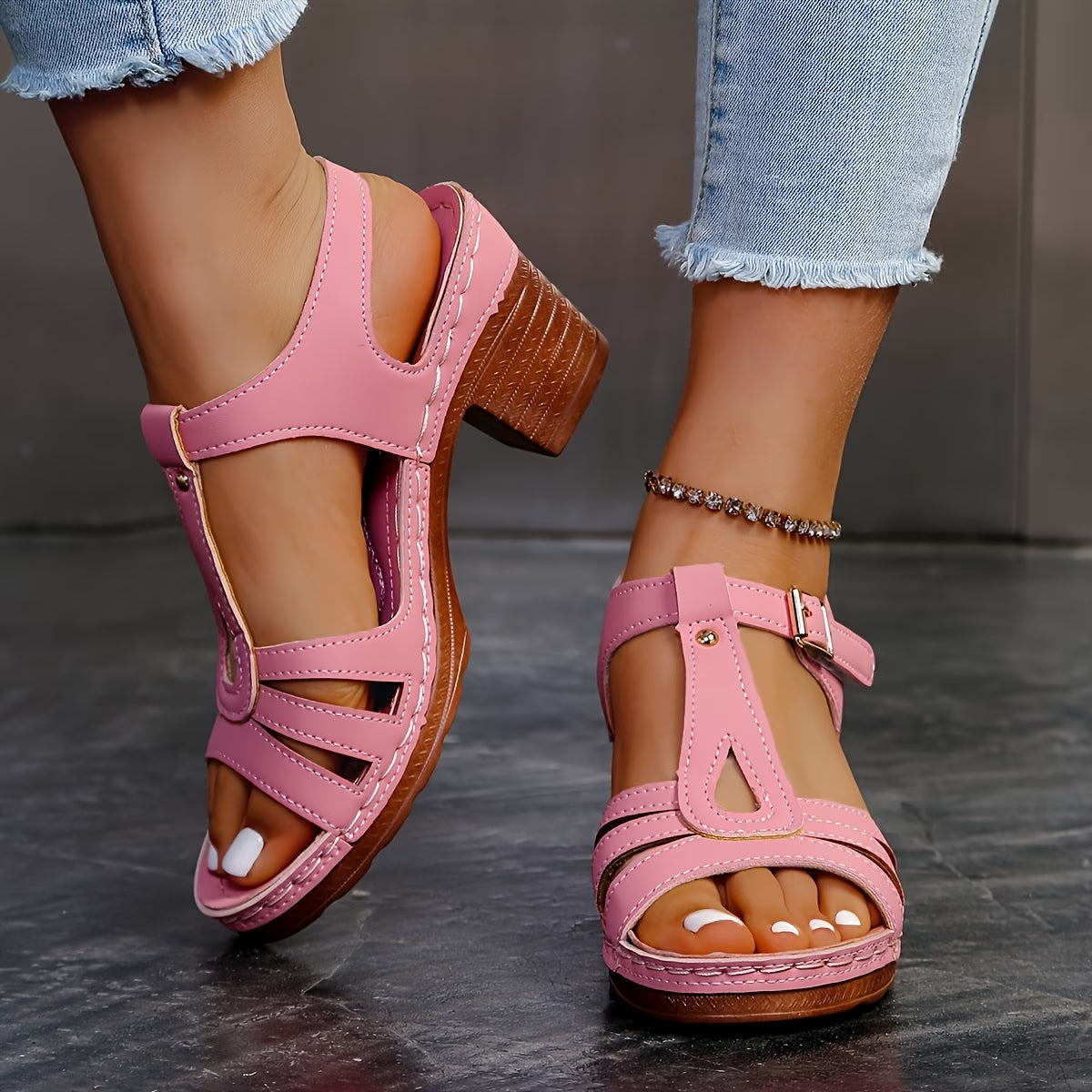 Bohemian Style Women'S Wedge Sandals - Comfortable